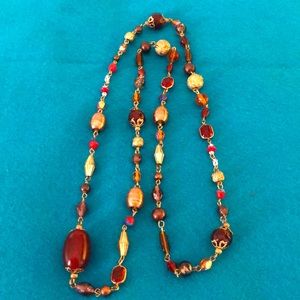 Beads and Gold Accent Necklace